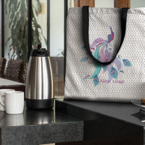 Tote bag with Peacock Print